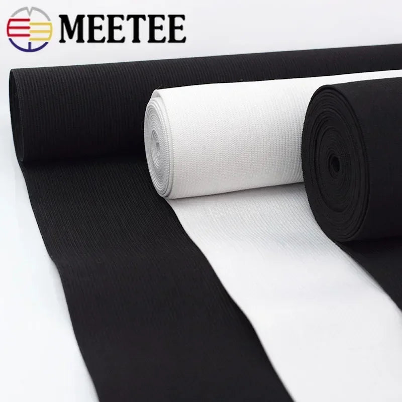 Elastisches Häkelband schwarz weiß 10 15 20 25 30 40 50 cm 2/5 m für Nähen