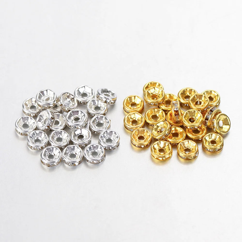 100 Strass-Abstandsperlen für DIY-Schmuck, 4–10 mm-Yabubest - Home & More
