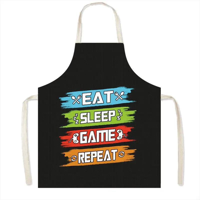 Leinen-Schürze mit Baumwollmix – Strapazierfähig und Pflegeleicht für Haushalt - Küche