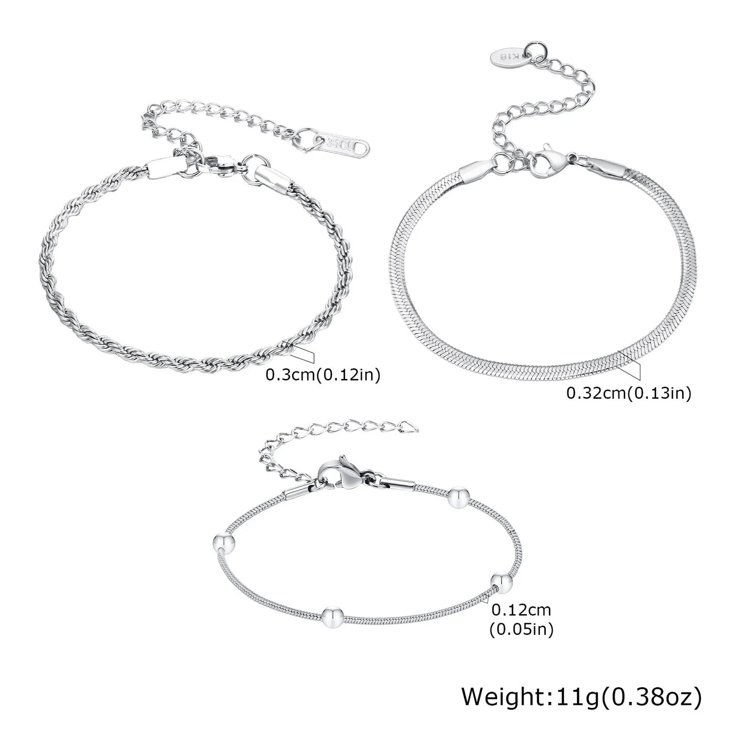 Edelstahl Kettenglieder Armband Unisex langlebig und stilvoll