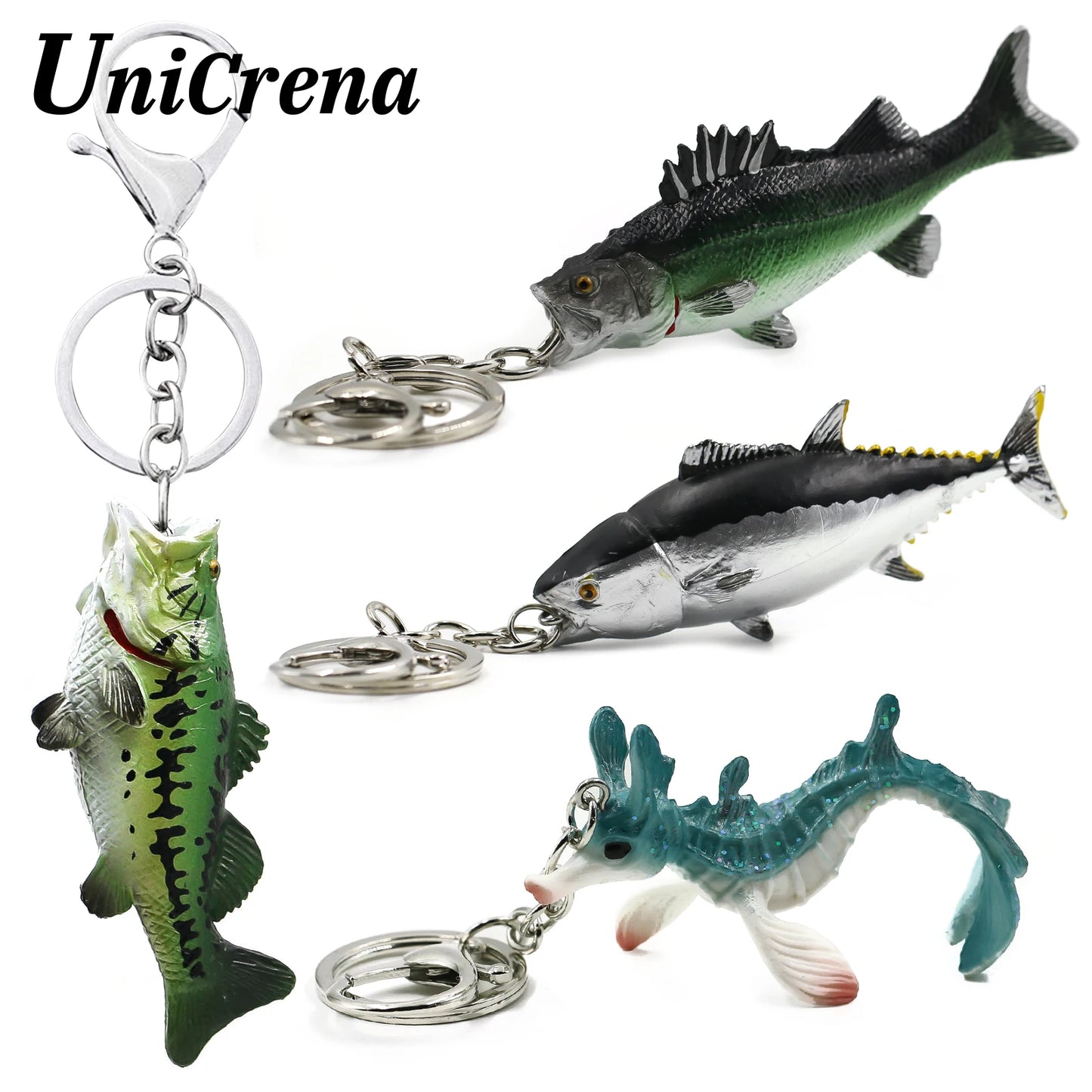 Kreativer handgefertigter Fisch Schlüsselanhänger mit Angeldesign Unisex