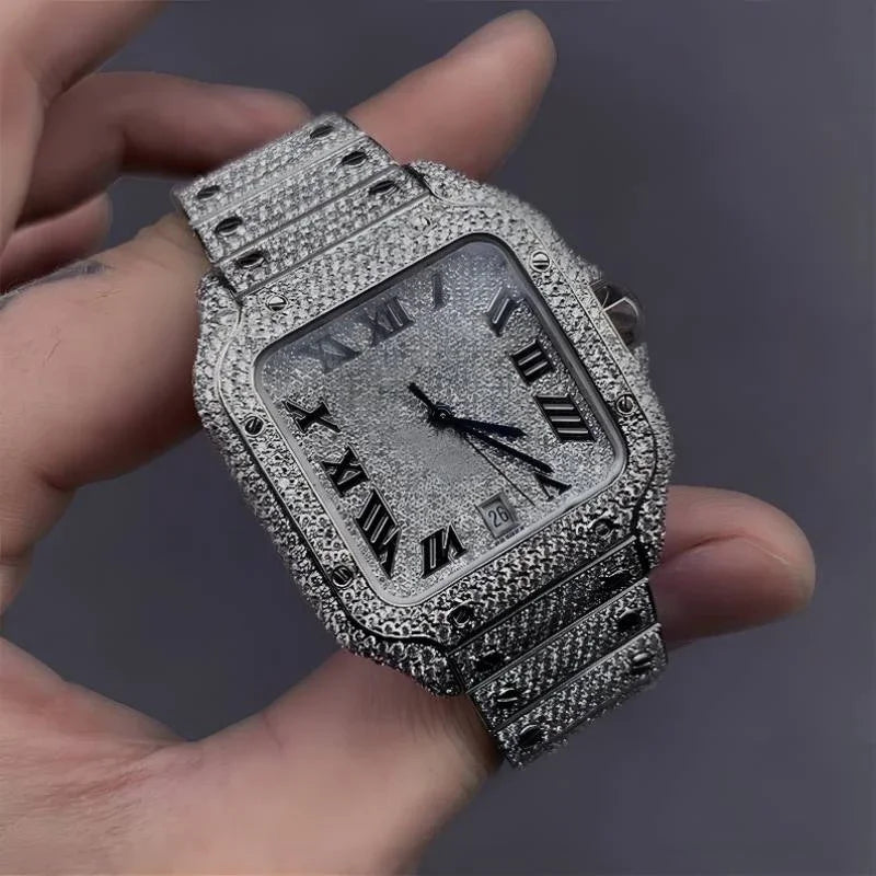 Herren Quarz Uhr Set: Business Casual mit glitzernden Akzenten