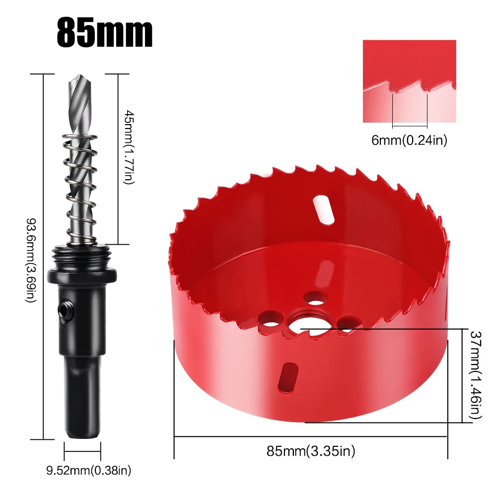Bimetall Lochsäge HSS 15-200mm für Metall, Holz und Kunststoff
