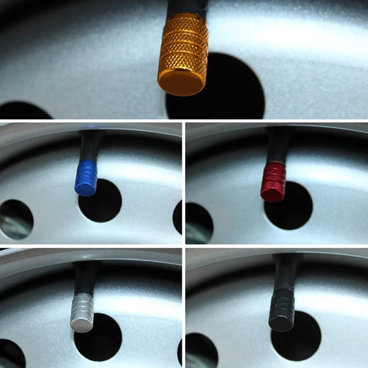 Aluminiumlegierung Automobil Reifen Ventilkappe Drei-Slot Rund Universal Ventilkern Vakuum Reifen Reifendruck Überwachung Ventilkappe-Yabubest - Home & More