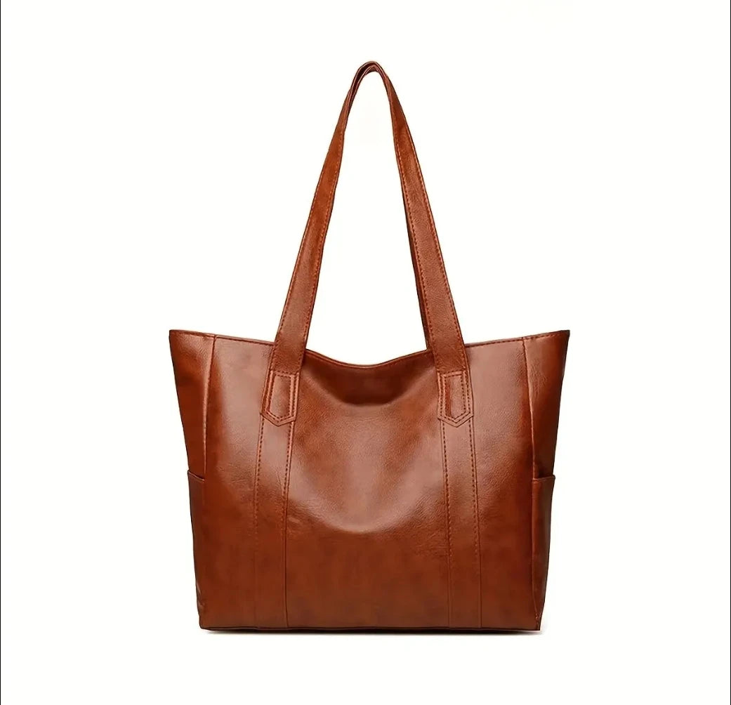 Große PU Leder Umhängetasche Damen Vintage Stil – Viel Stauraum - Komfort