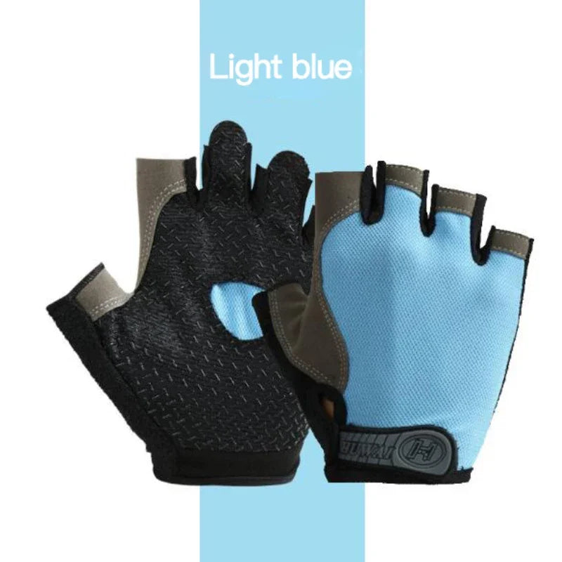 Atmungsaktive Halb-Finger Radfahren Handschuhe mit Anti-Rutsch für Unisex