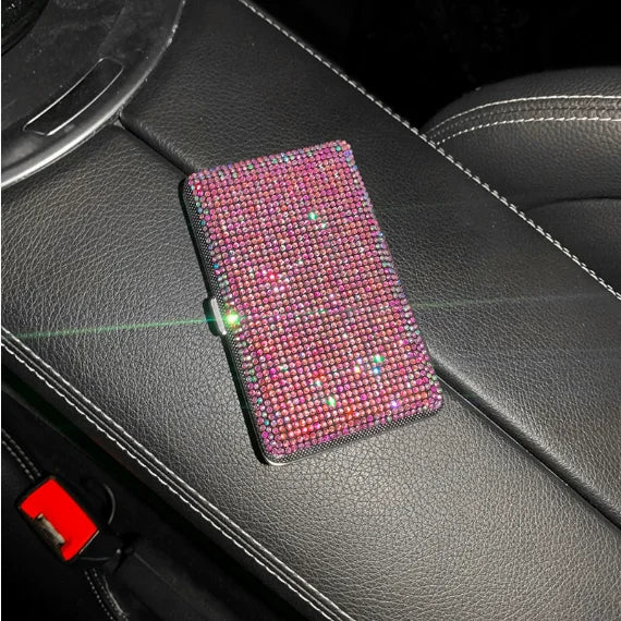 Elegantes personalisiertes Damen Zigarettenetui mit Diamantbesatz