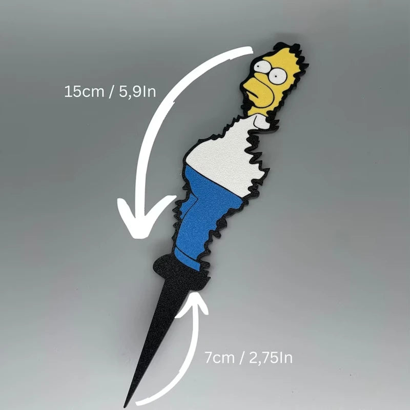 Robuster ABS Pflanzenstecker mit witzigem Simpsons Bush Meme Design