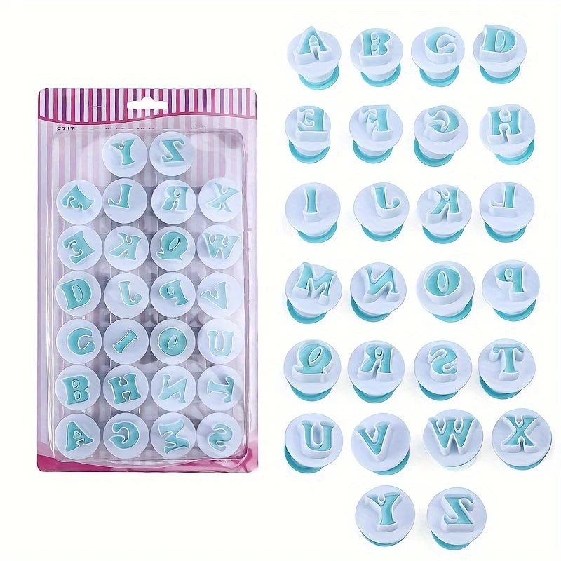 Ausstechformen Set Alphabet Zahlen für Kuchendeko Cupcake Fondant Backen