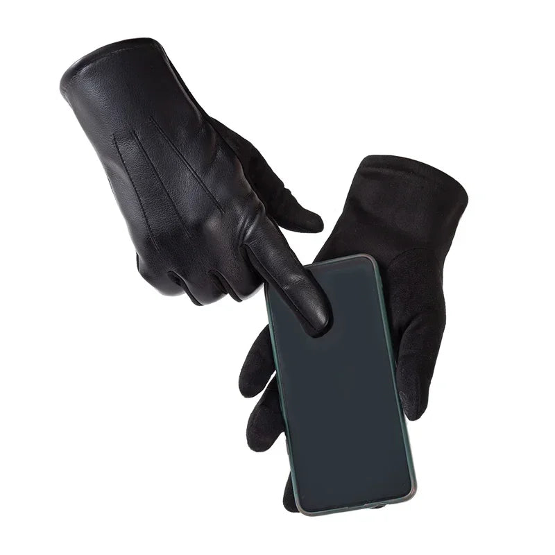 Herren Winter Handschuhe winddicht Touchscreen für Business und Fahrt