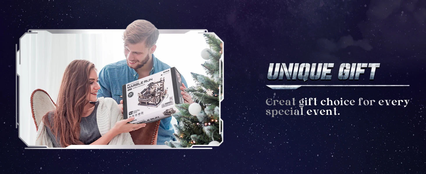 Elektrischer Marmor Lauf 3D Puzzle aus Holz mit Lichtfunktion-Yabubestshop