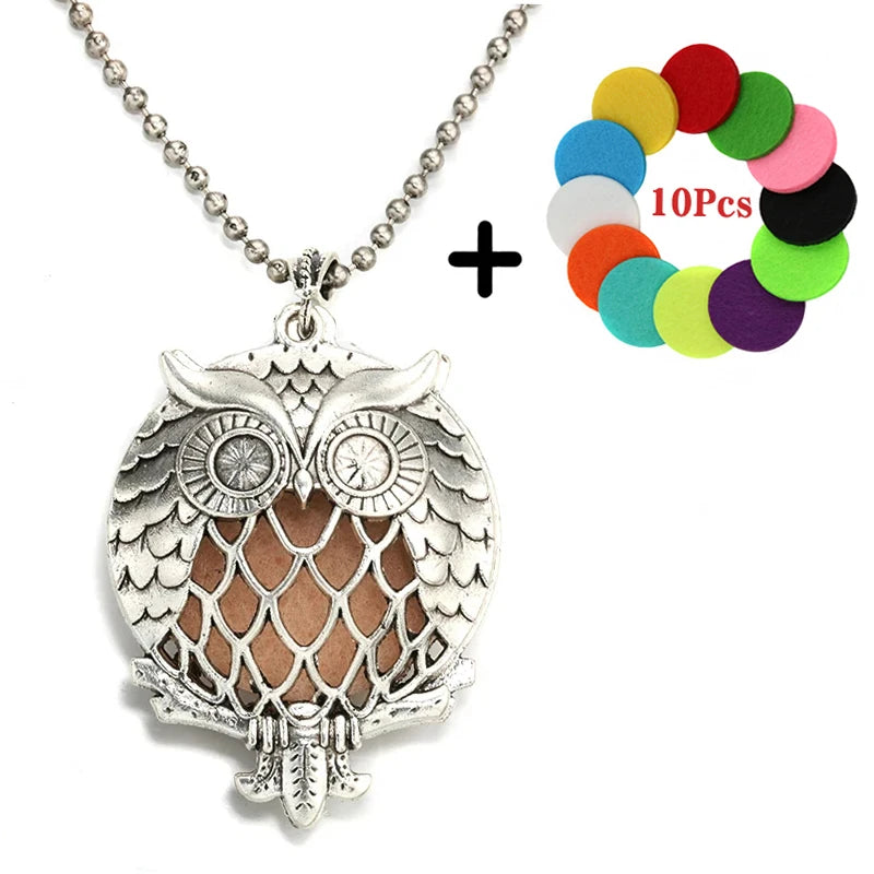 Aromatherapie Halskette Lotus Diffusor Anhänger aus Zinklegierung