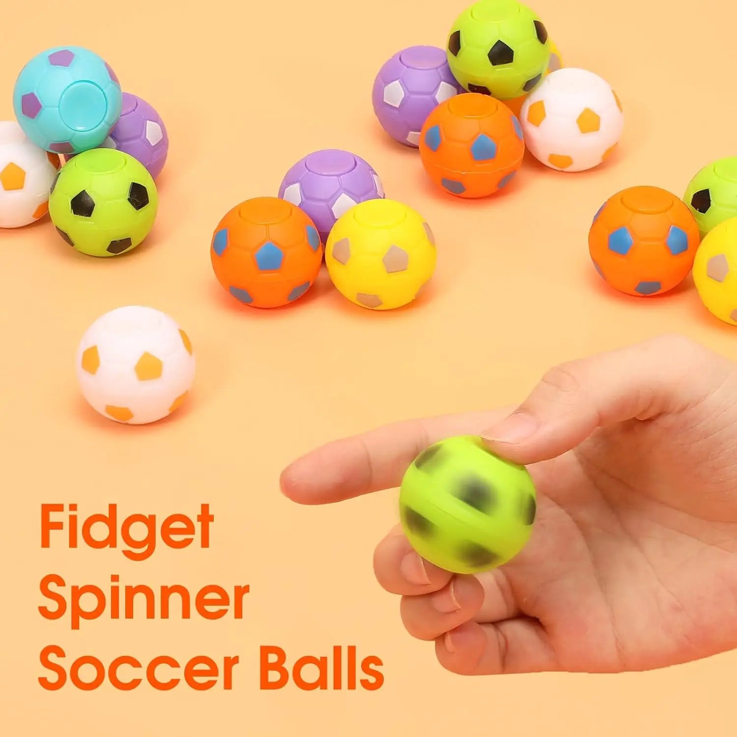 10er Set Fidget Spinner Fußball Fingerspielzeug für Kinder