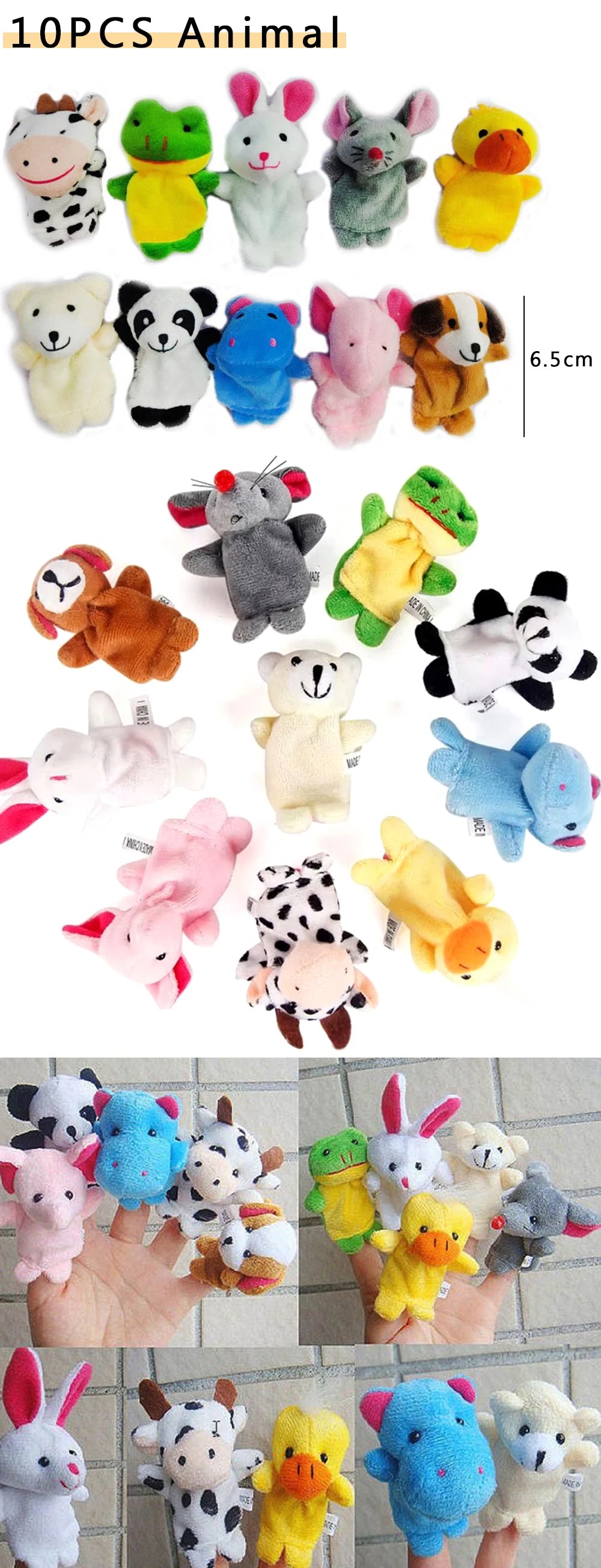 8-teiliges Fingerpuppen Set für kreatives Rollenspiel