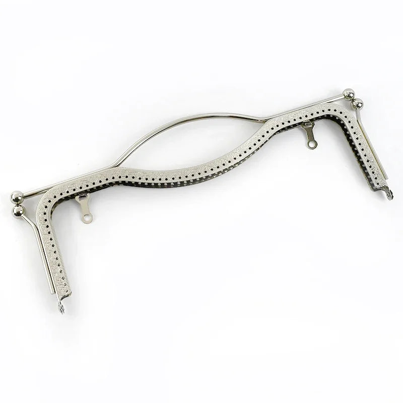 Metall Geldbörse Rahmen 20,5/27 cm Kussverschluss für Taschen 1 oder 2 Stück