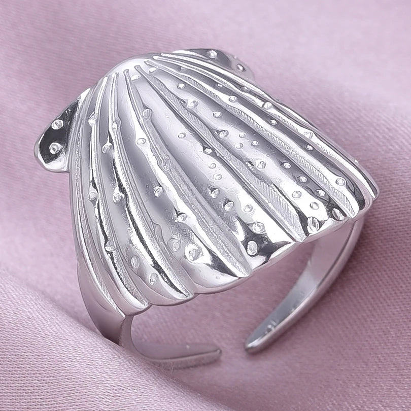 6 teiliges Edelstahlring Set mit Meeresmotiven für Frauen und Männer