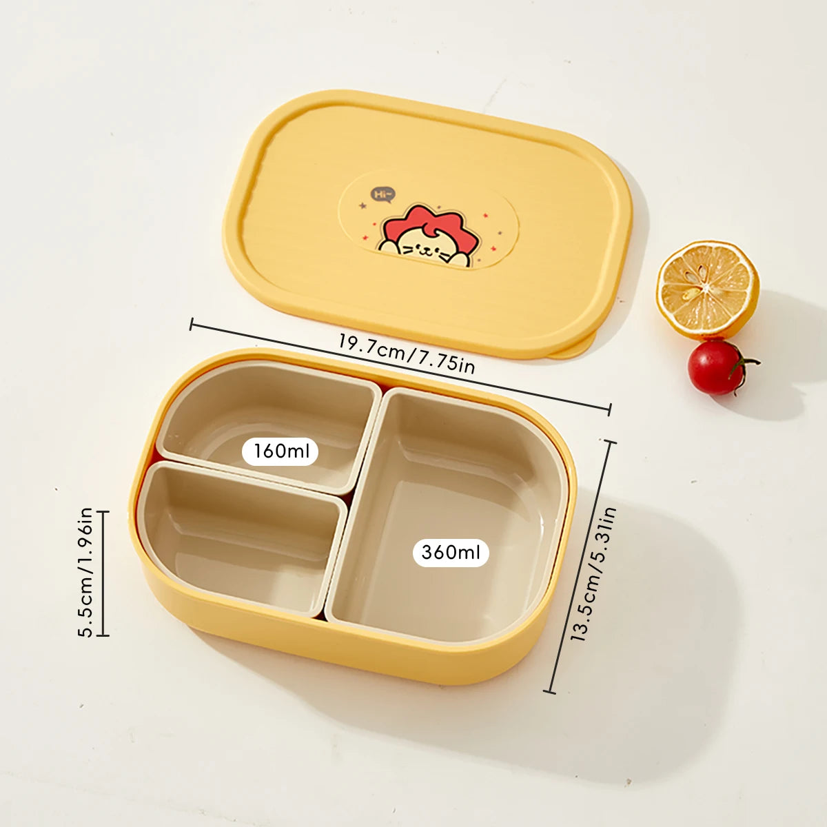3-Fächer Mikrowellen Lunchbox Kunststoff – Tragbar, Stapelbar für Schule & Büro