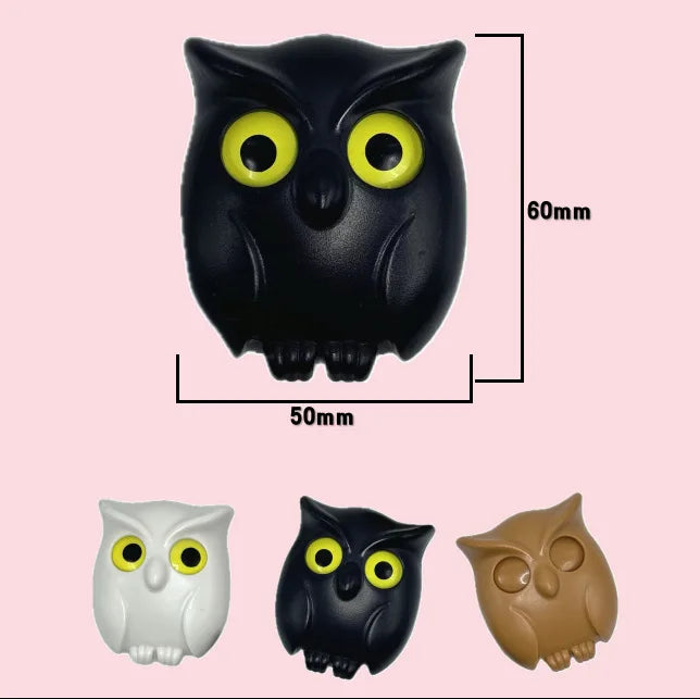 Magnetischer Schlüsselhaken Eulenmotiv selbstklebend für Wandmontage