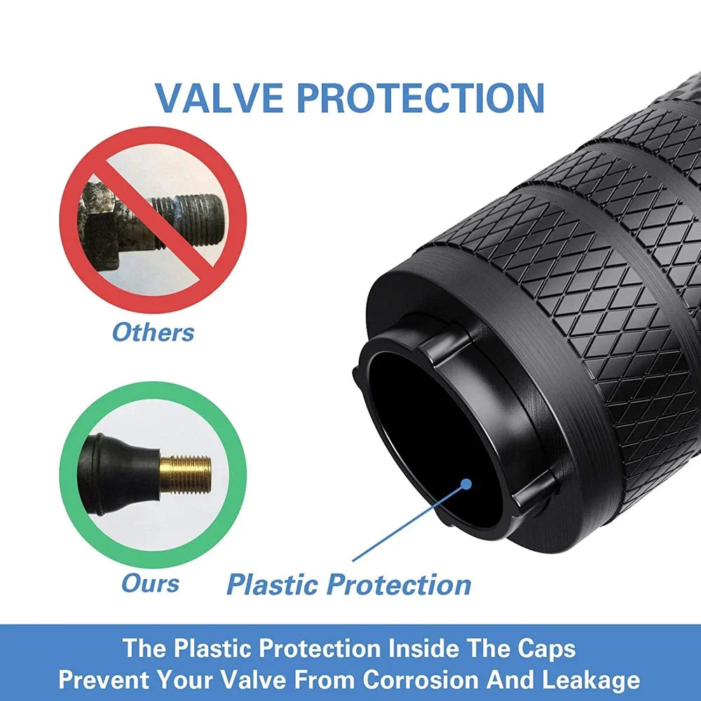 Korrosionsbeständige Aluminium Ventilkappen für Auto, Motorrad, SUV, Fahrrad