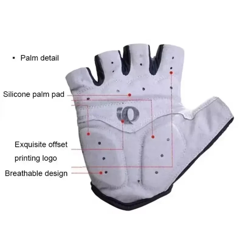Rutschfeste Gel-Halbfinger-Fahrradhandschuhe, stoßdämpfend - schweißhemmend, 4 Farben