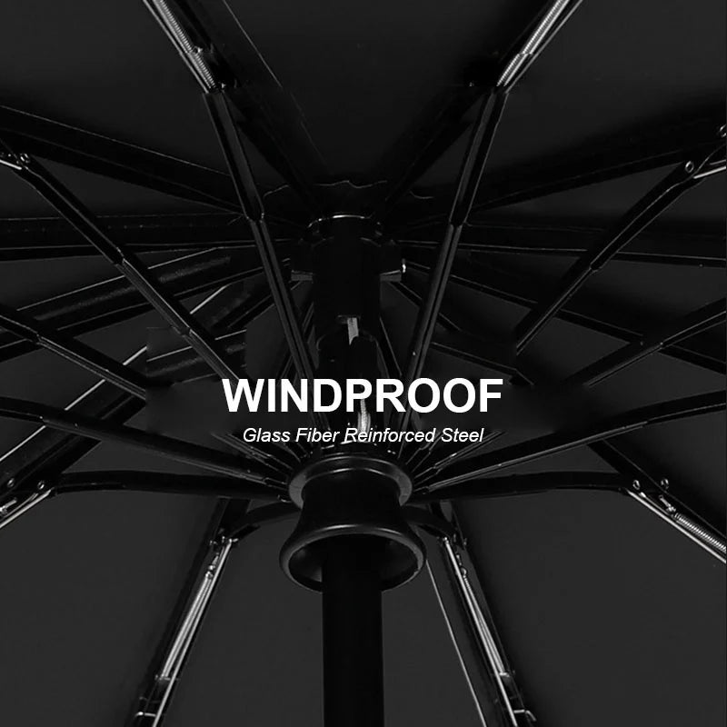 Großer 24-Knochen Automatikschirm UV-Schutz faltbar Regenschirm Erwachsen