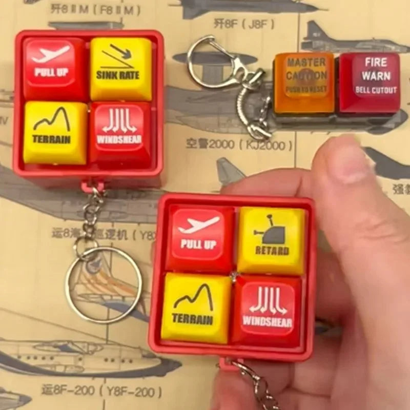Tragbarer Flugzeug Notfall Sound Simulator Schlüsselanhänger aus Kunststoff-Yabubest - Home & More