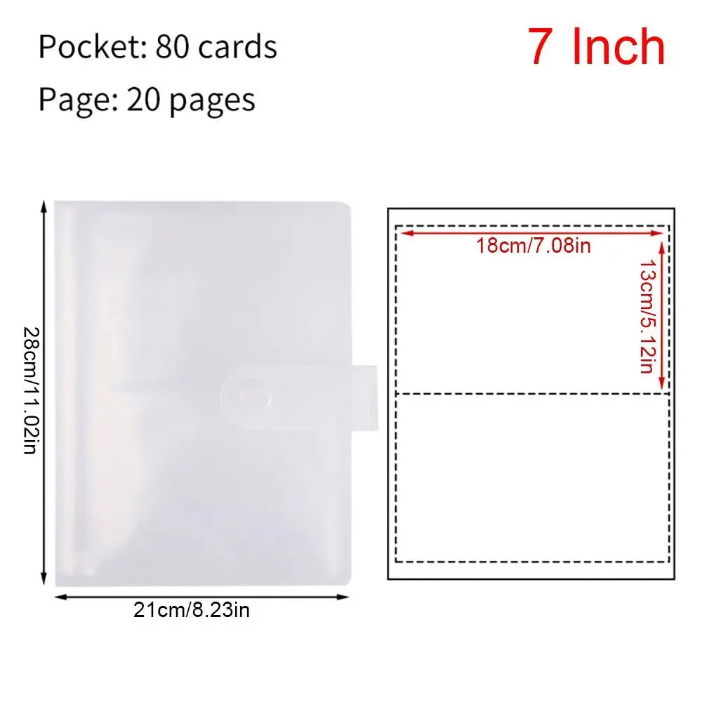 Transparentes PVC Fotoalbum für 80/160 Karten 3-6 Zoll Idol Star Sammlung