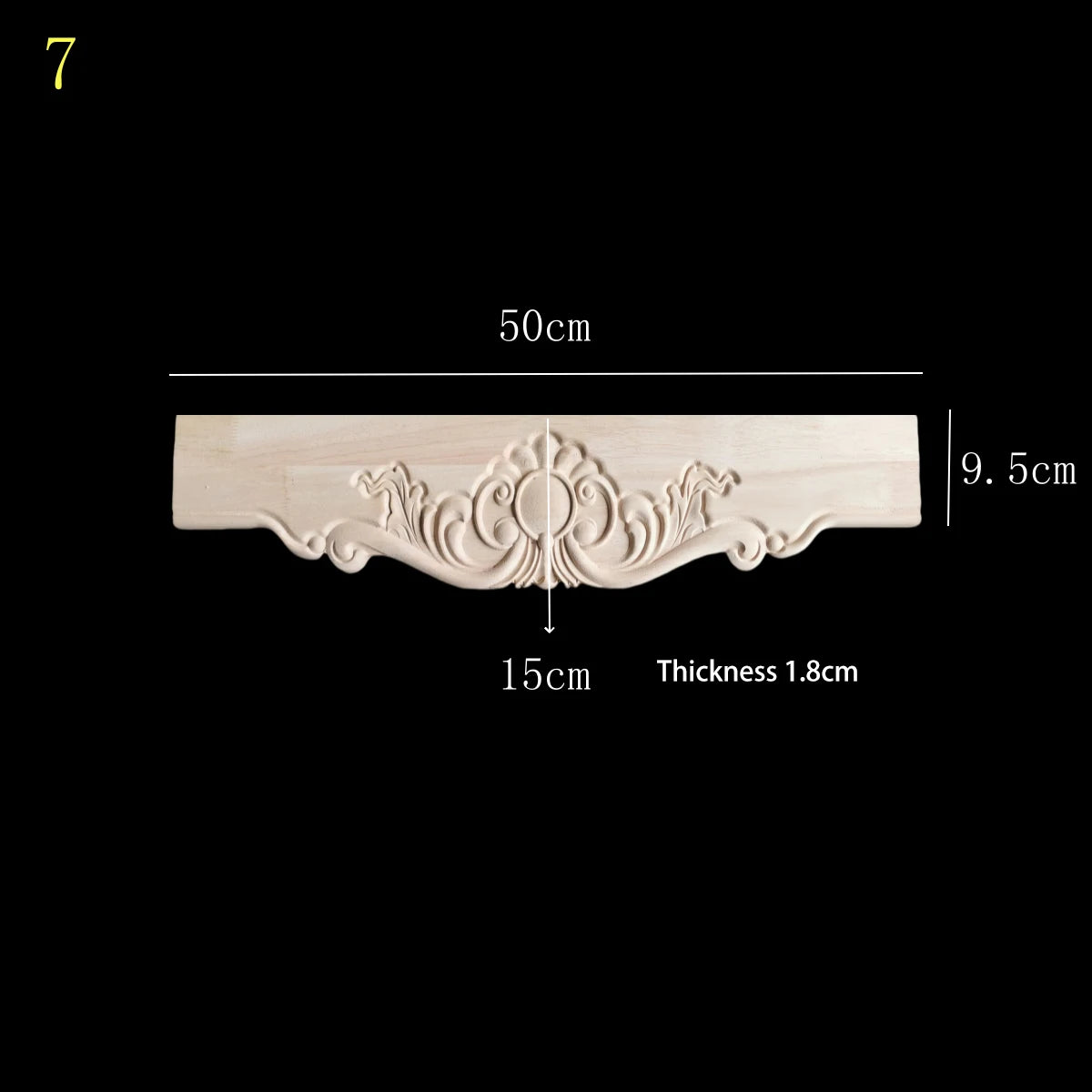 Exquisite geschnitzte Holzapplikation für Möbel & Sideboard-Dekoration