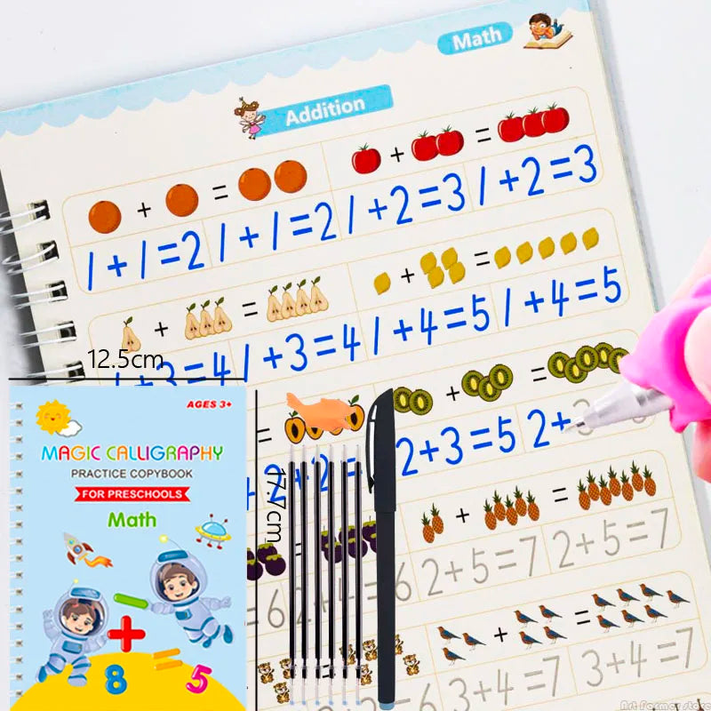 Wiederverwendbares 3D Lernbuch für Kinder zum Schreiben üben