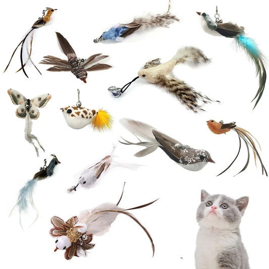 Interaktiver Katzenstab mit Vogelfeder und Glocke für Spiel und Übung - Yabubest - Home & More