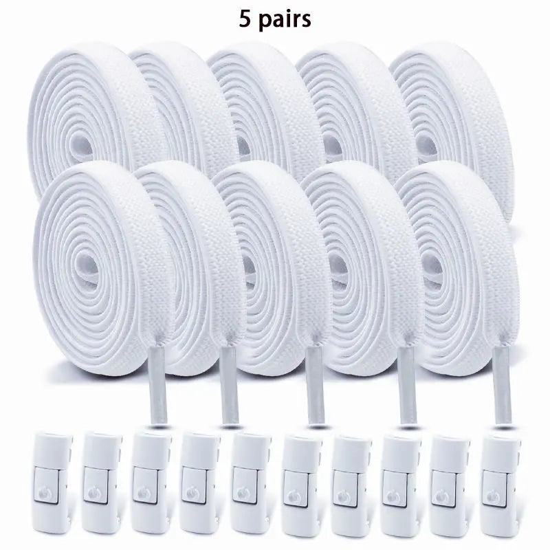 No Tie elastische flache Schnürsenkel mit Press Lock für Kinder und Erwachsene