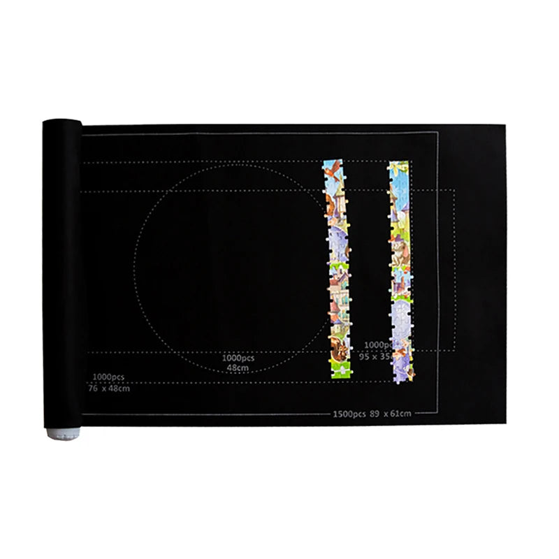 Puzzle Rollmatte für bis zu 1500 Teile – Tragbar & Praktisch, für Jigsaw