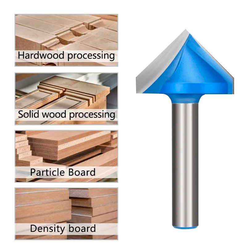 Präzision trifft Vielseitigkeit: 6x22 mm V-förmiger Vollhartmetall-Fräser, 60-150° Winkel