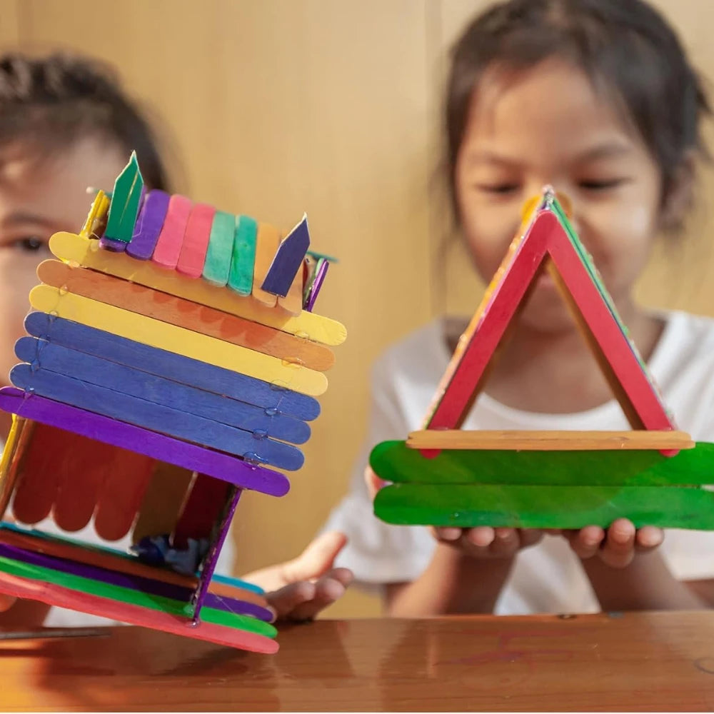 Farbige Holz Bastelstäbchen für DIY Projekte und kreative Ideen