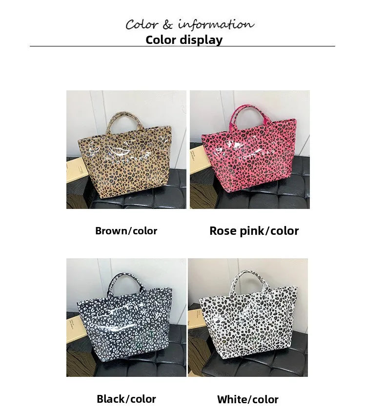 Leichte Damenhandtasche mit großem Fassungsvermögen im Leopardenmuster