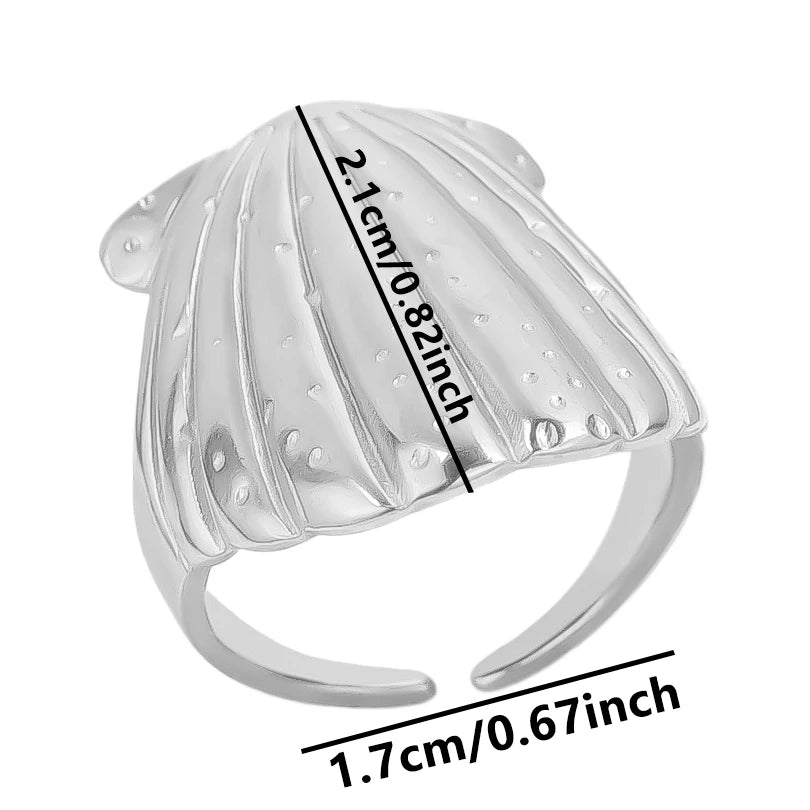 6 teiliges Edelstahlring Set mit Meeresmotiven für Frauen und Männer