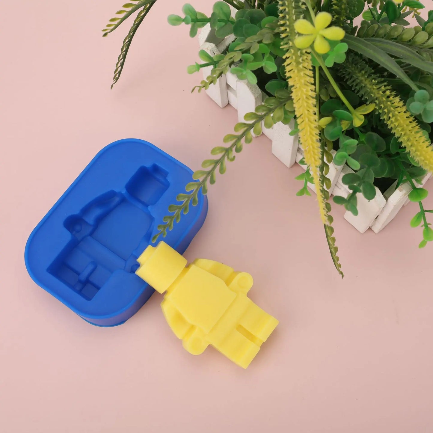 Lustige Roboter Silikonform für Eiswürfel und Süßigkeiten Backen