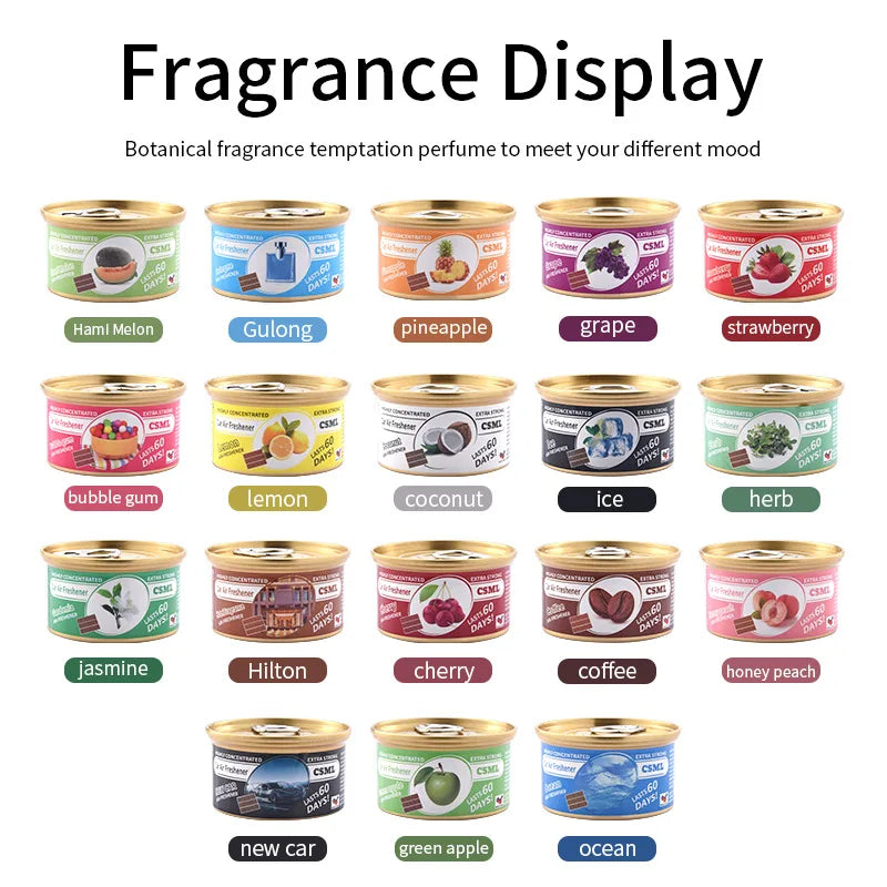 Auto Aromatherapie Holzblock Duftpaste Lufterfrischer 30-60 Tage Wahl