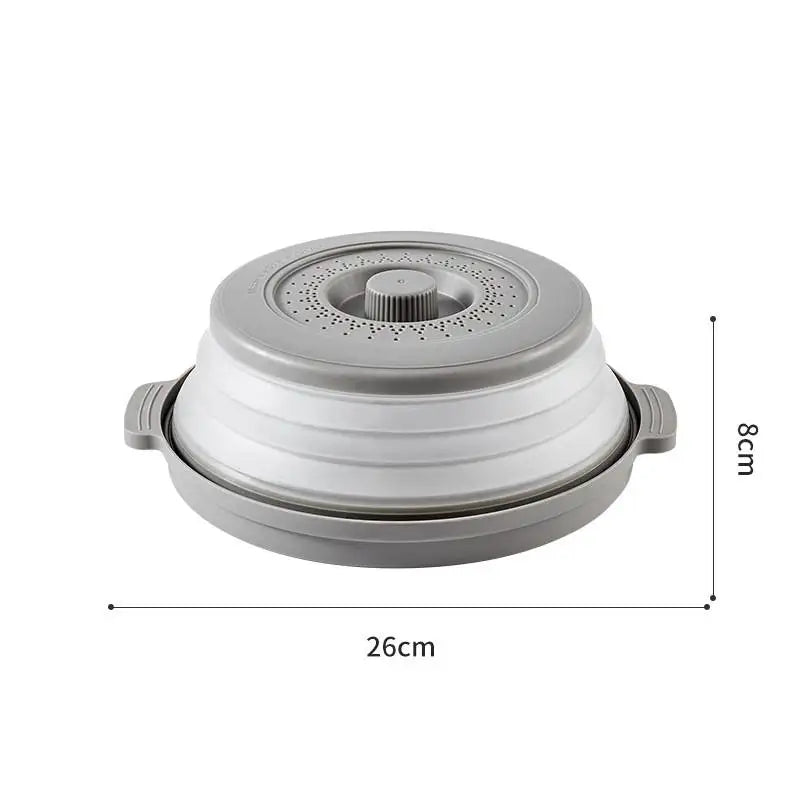 Praktischer faltbarer Spritzschutz und Dämpfsieb für die Küche