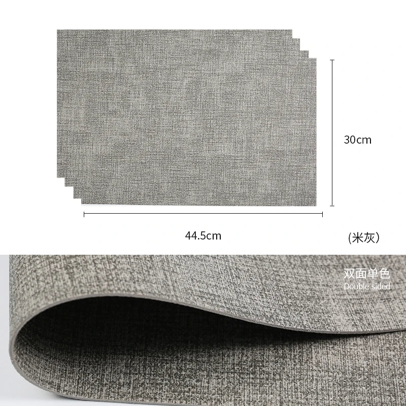 Wasserdichte PVC Kunstleder Tischsets 4er Set für Ihre Küche