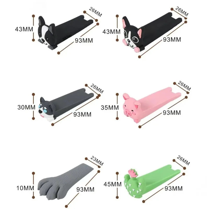 Tierform Türstopper aus Silikon als Anti-Kollisionsgriff in verschiedenen Farben