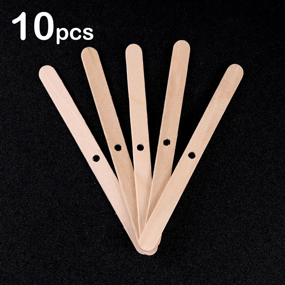 Holz Wachskernhalter mit Löchern 5 20 30 Stück Dochtzentriergerät DIY Kerzen