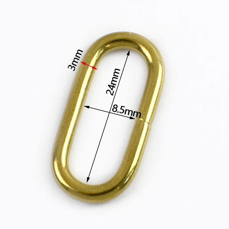 Metall O Ring Schnalle oval 2 bis 10 Stück für Taschen Gürtel Karabiner