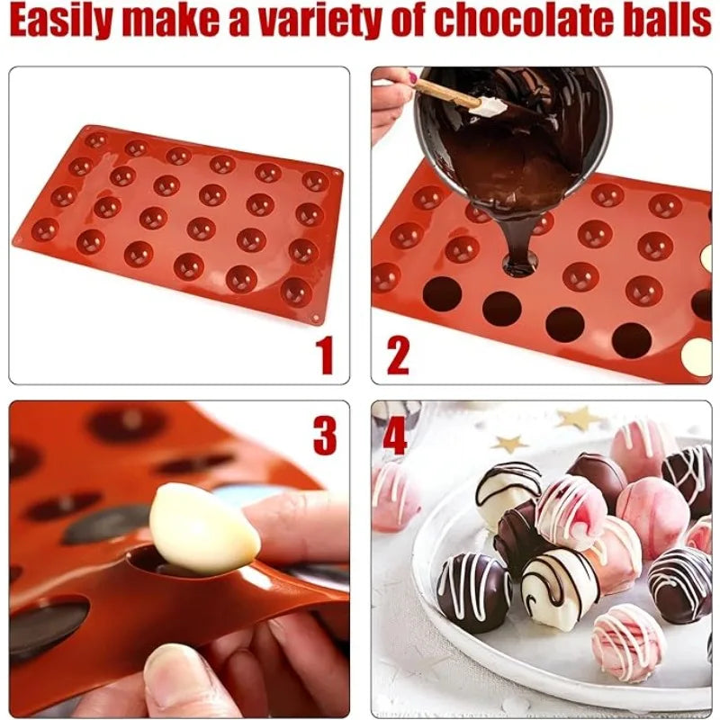 Halb Runde Silikonform für Mousse Desserts und Kuchen Dekoration