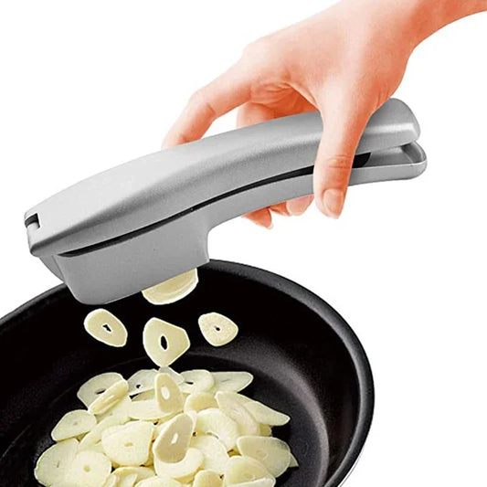 2-in-1 multifunktionale Knoblauchpresse aus Zinklegierung manuelles Küchenhelfer