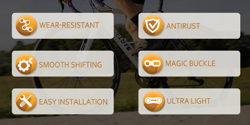 Fahrradkette kompatibel für 8 bis 12 Gang Mountain Road Bikes