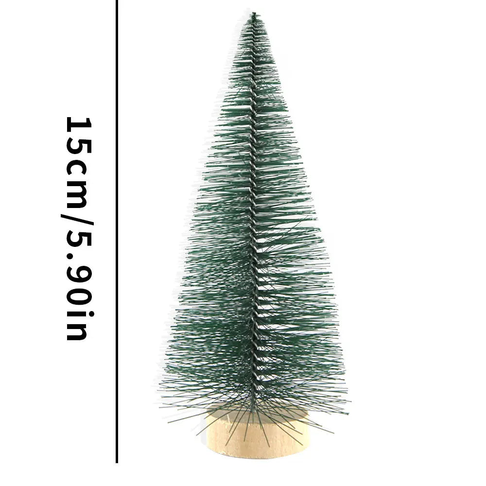 Mini-Weihnachtsbäume und Flaschenbäume für festliche Tischdekoration