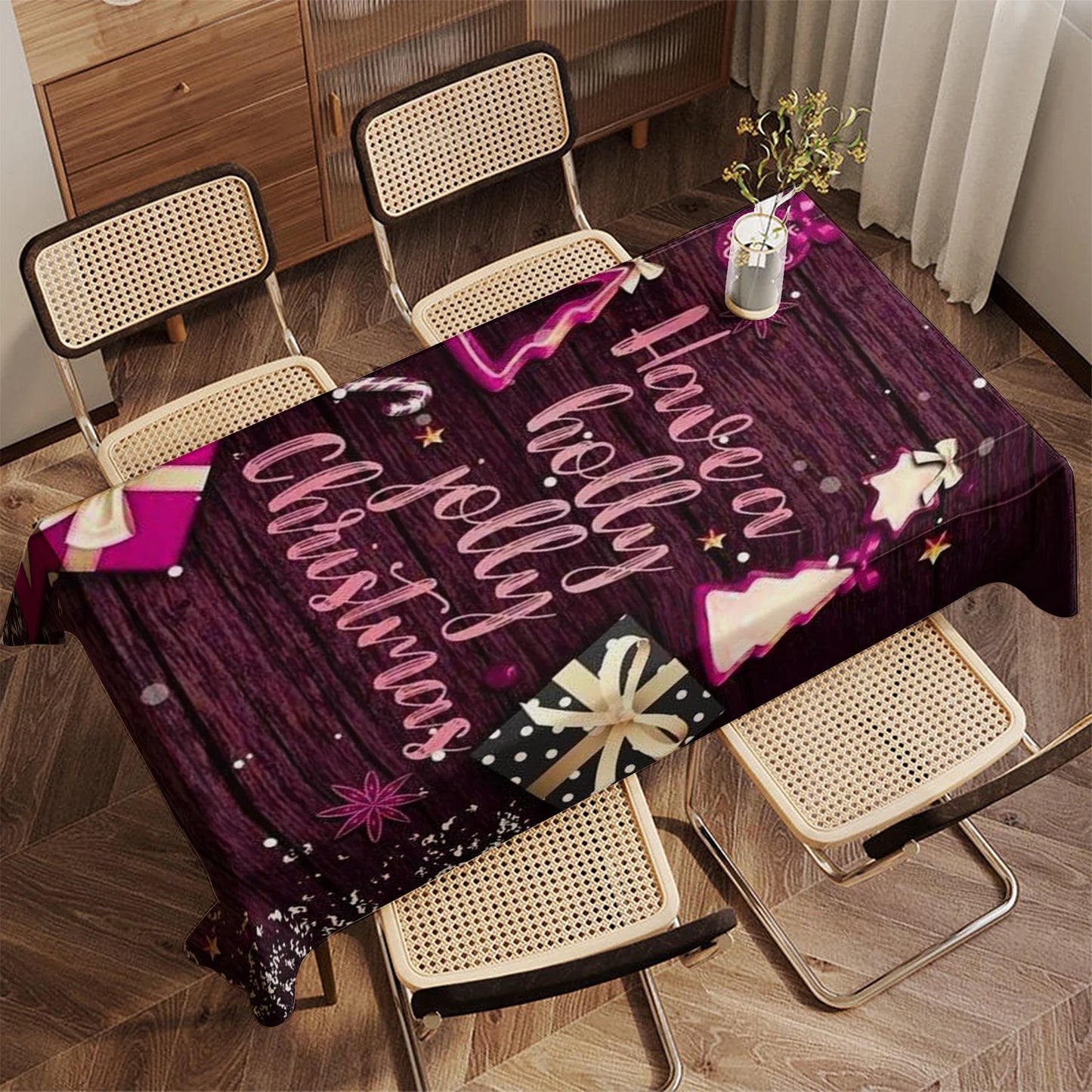 Wasserdichte gestreifte Tischdecke für Wohn und Partynutzung