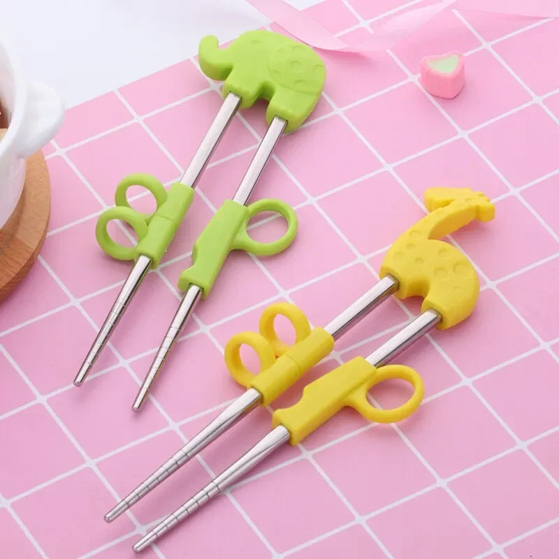 Edelstahl Essstäbchen für Kinder – Spaß beim Lernen