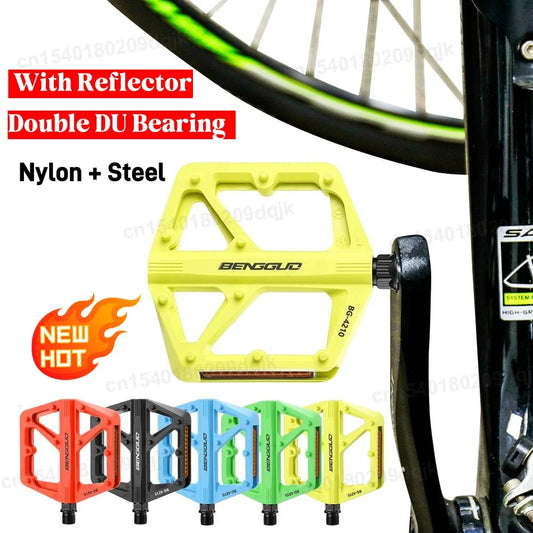 Ultraleichte Nylon Fahrradpedale DU-Lager mit Reflektor rutschfest